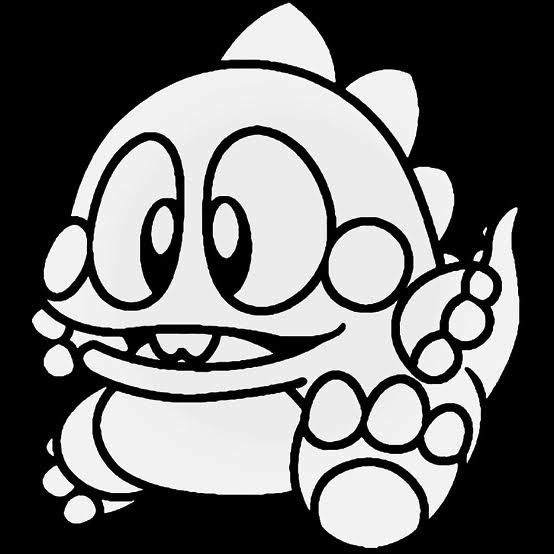 Bubble Bobble stencil