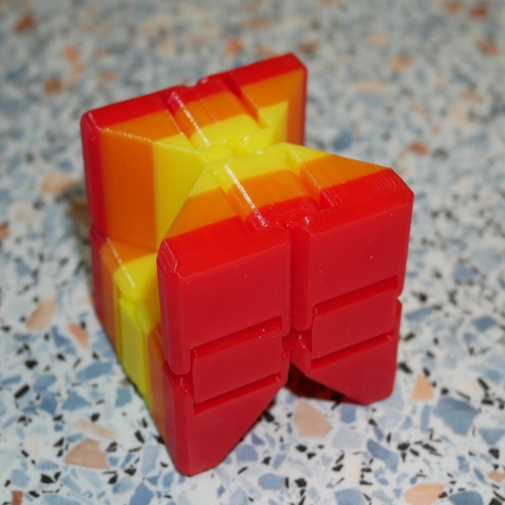 Cut Kobayashi Fidget Cube (Infinity Cube, parametric)