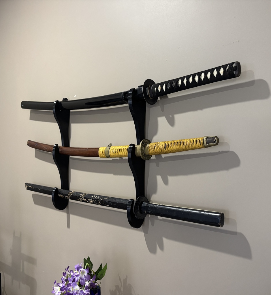 Katana holder floating wall mount