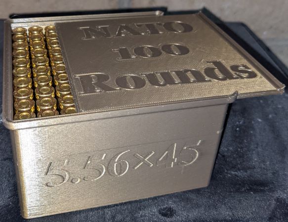 Stackable 5.56x45mm NATO Ammo Box 100 Rounds