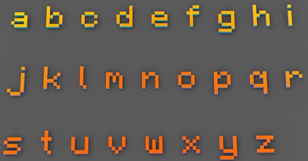 Minecraft Alphabet Lower-Case