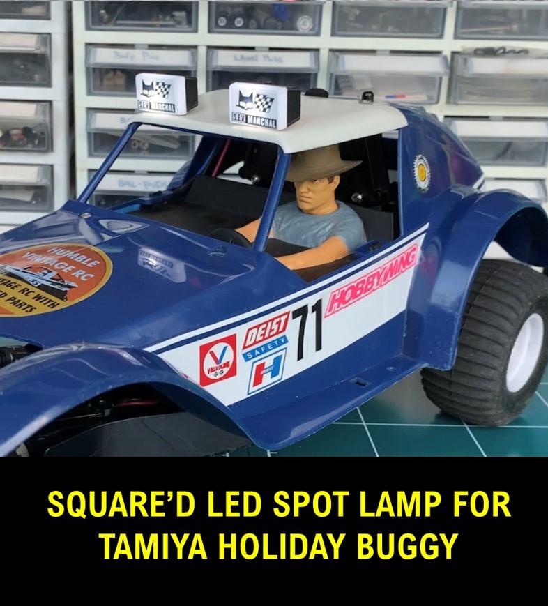 Squared LED Spot Lamp DIY Kit for Tamiya Holiday Buggy 