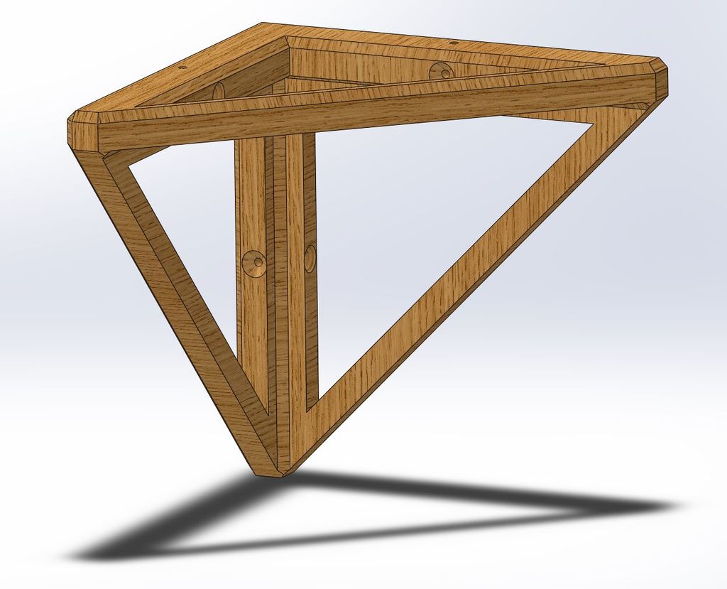 Corner Bracket for triangular Shelf v2
