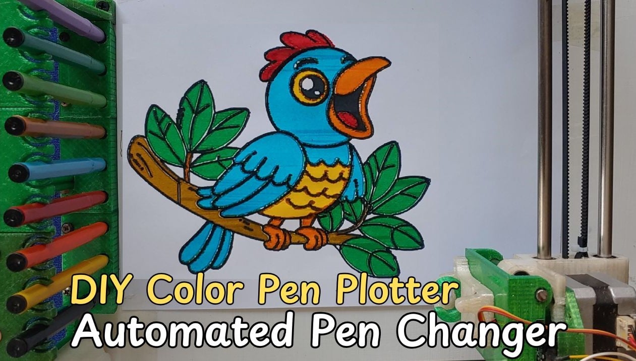 MULTI COLOUR PEN PLOTTER WITH AUTOMATED TOOL CHANGE