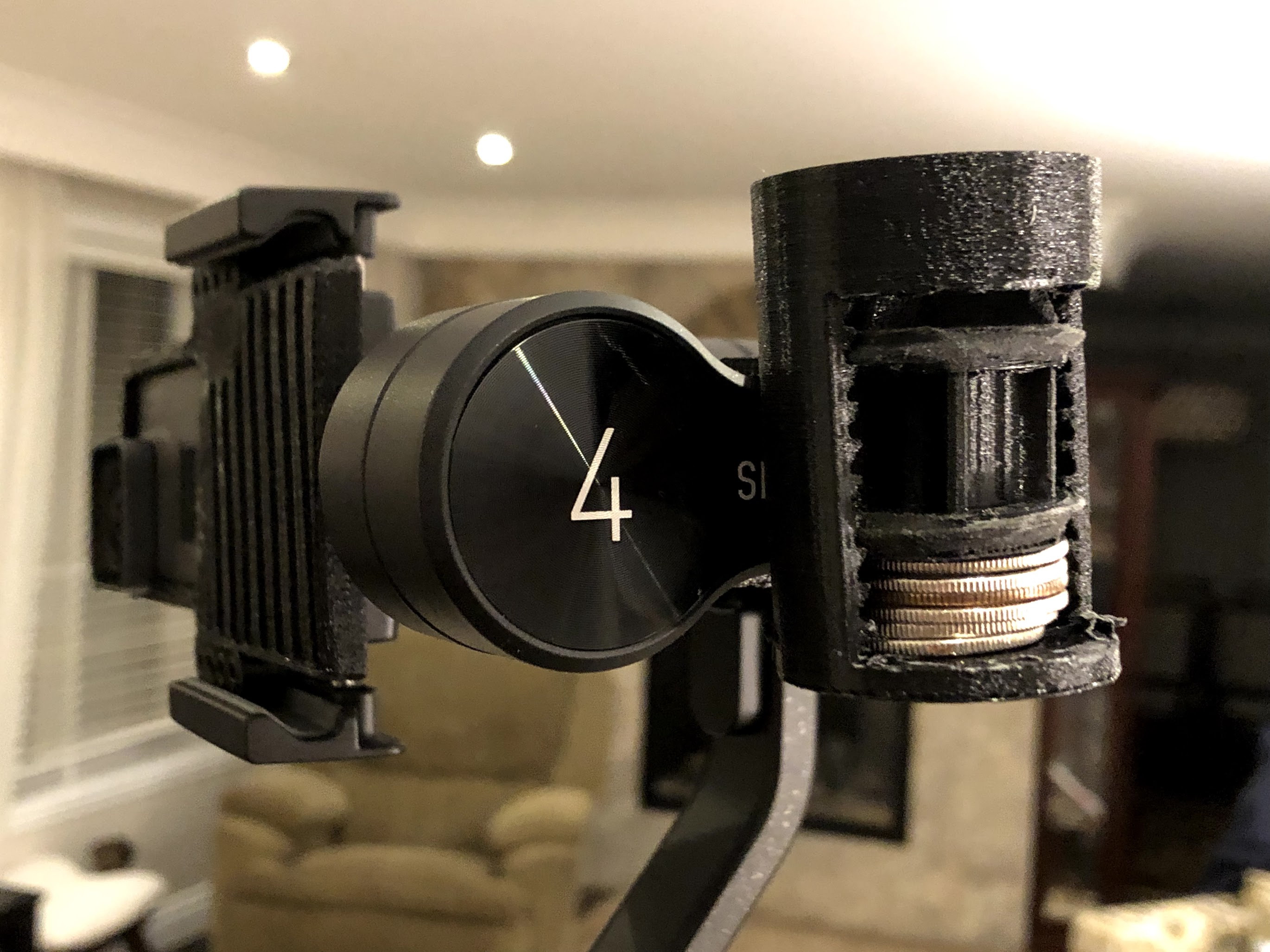 Smooth 4 adjustable coin stack counterweight