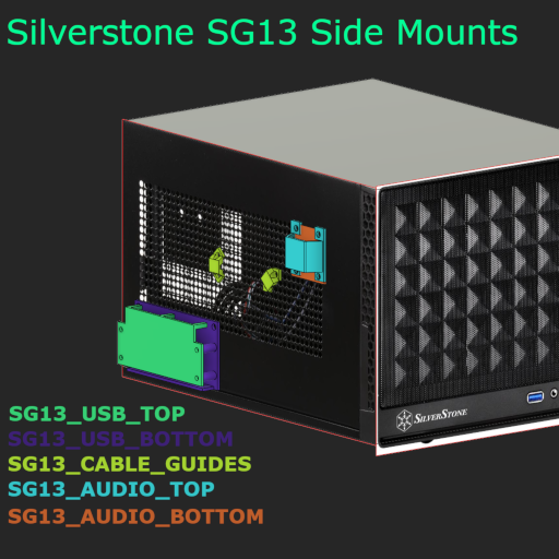Silverstone SG-13 SUGO ITX PC Case Add On Mounts (USB Hub + Audio Adapter)