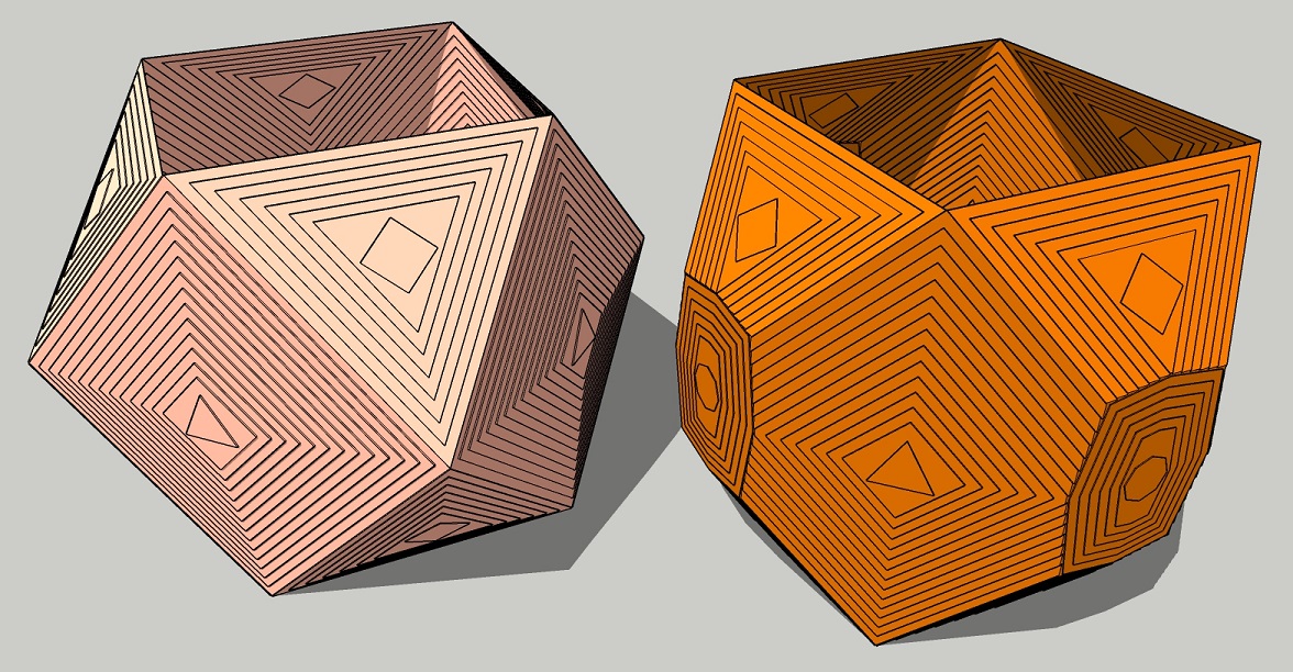 geometric planting pot or vase or tealight holder