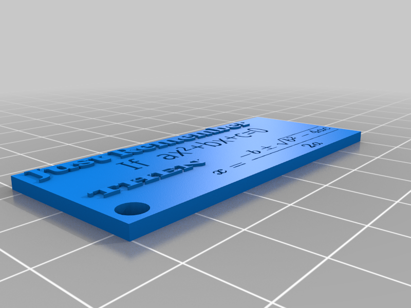 Quadratic Formula Keychain