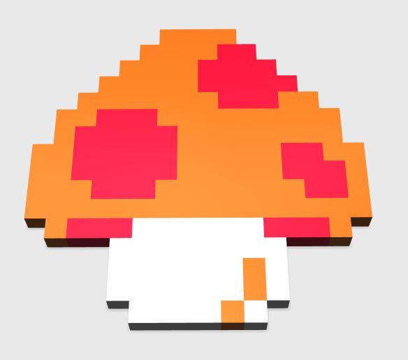 Super Mario Bros - Mushroom multicolor sprite