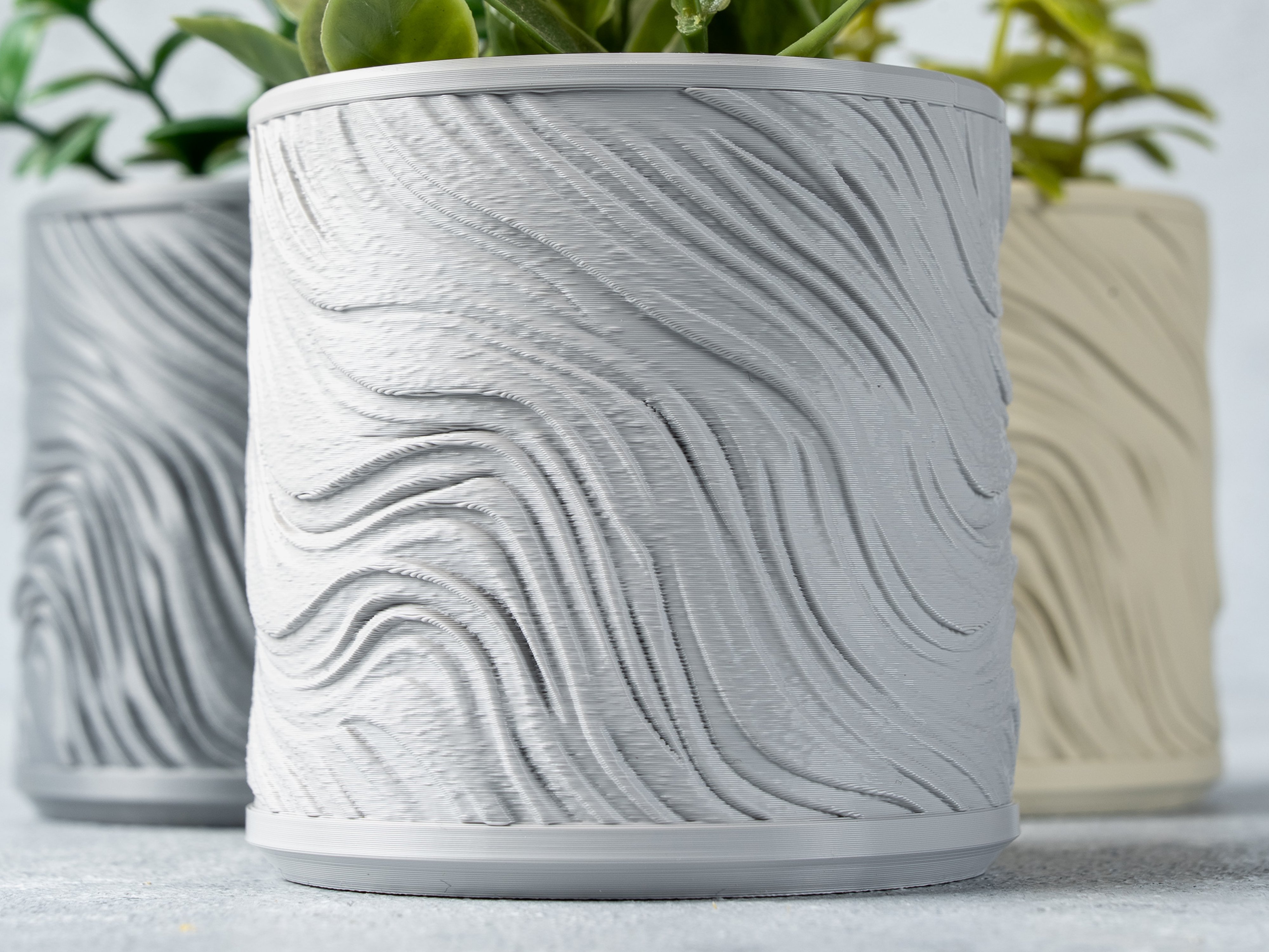 Organic Swirl Planter Round