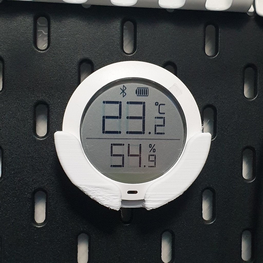 Xiaomi Mijia Bluetooth temperature and humidity sensor - IKEA Skadis mount