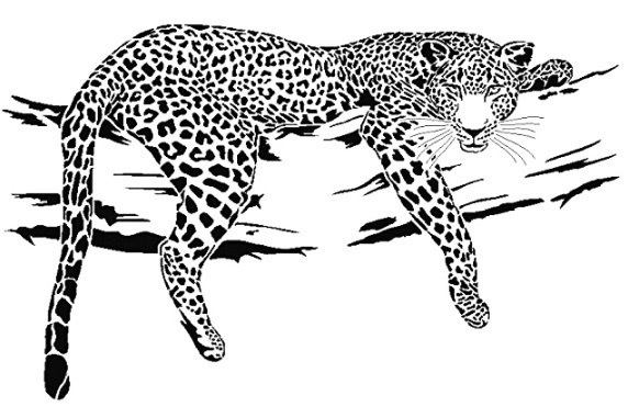 Leopard stencil