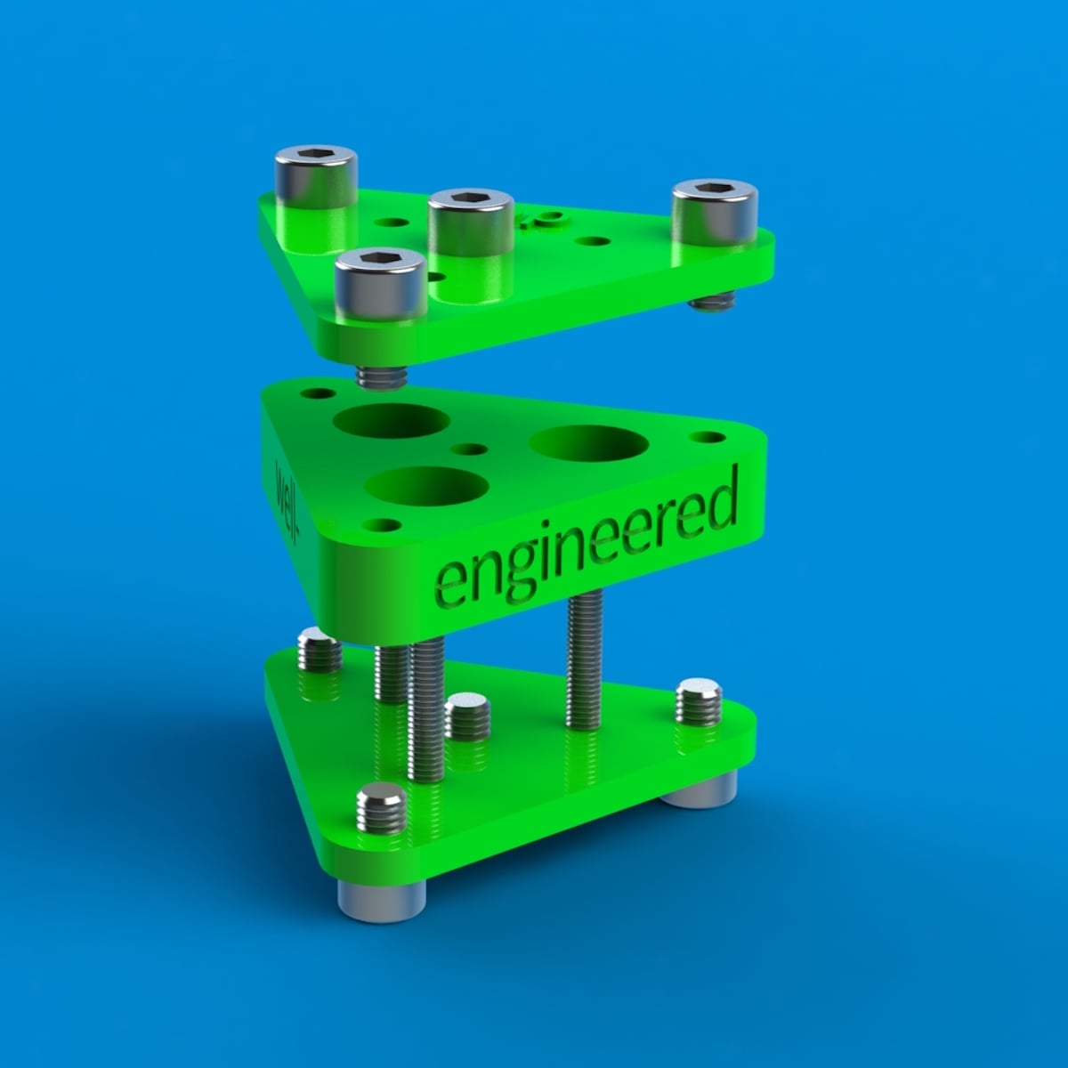 casting form for silicone printbed spacer