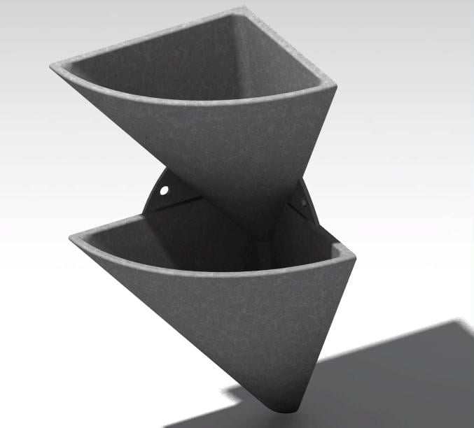 corner wall flower pot