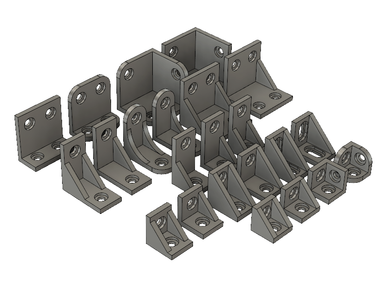 Corner Brackets For System20 2020 / 2040 Extrusion