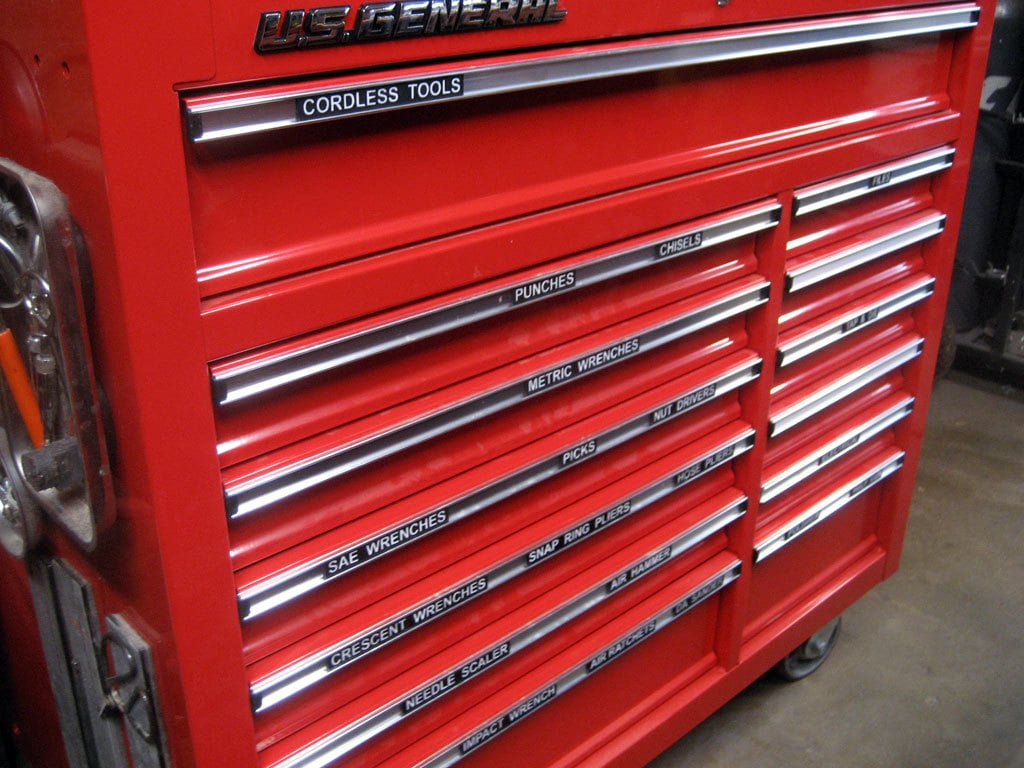Harbor Freight Tool Cabinet Labels