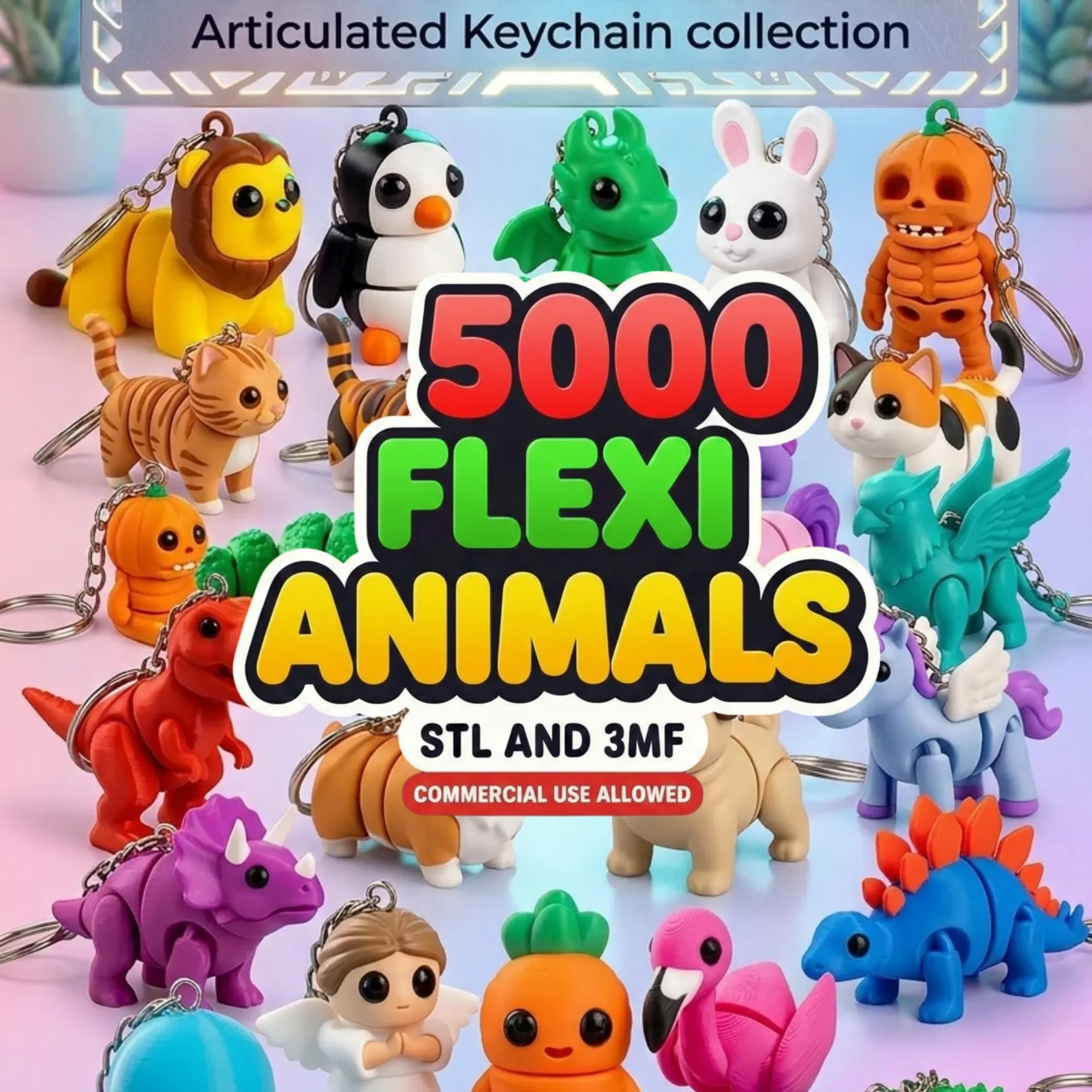 Most of the mini flexi animals 3D PRINTING