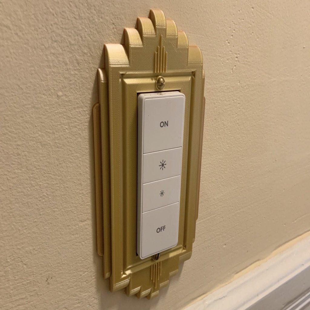 Art Deco Faceplate for Phillips Hue dimmer switch