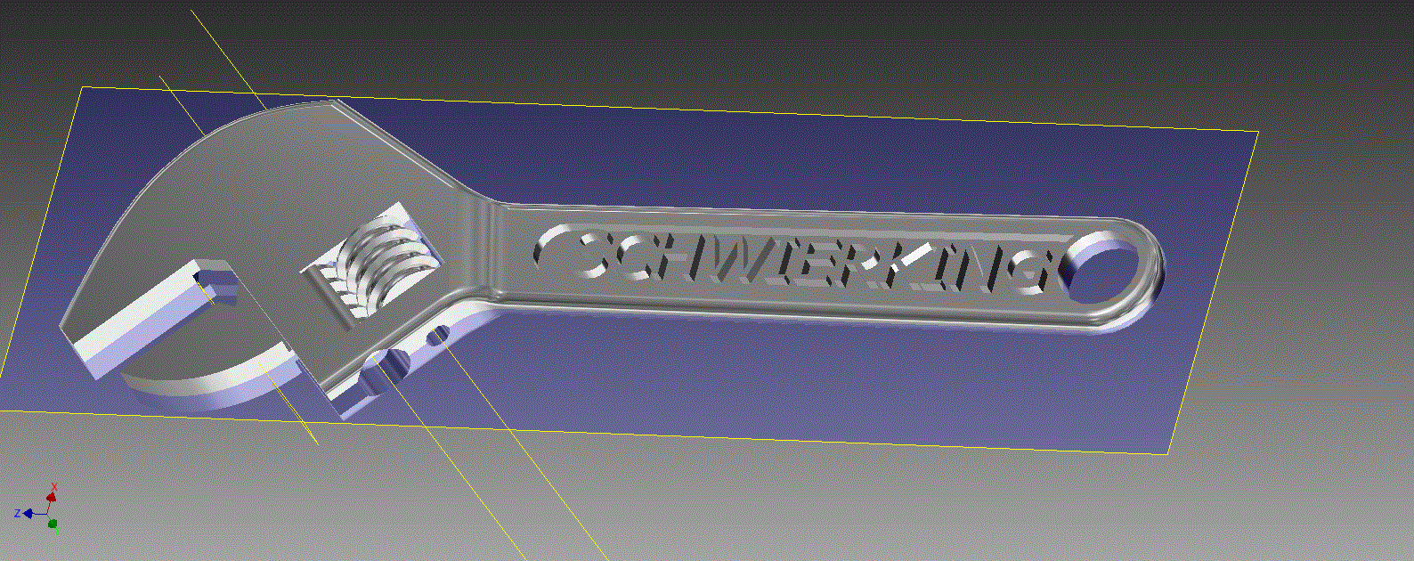 Miniatura 2 do modelo 3D Adjustable wrench