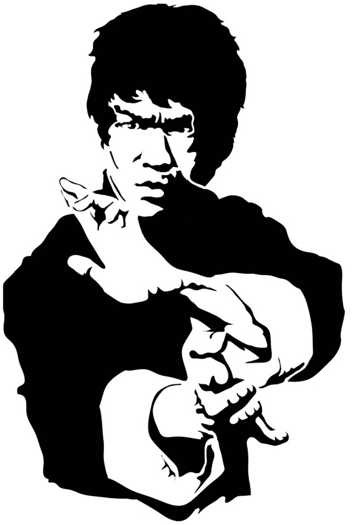 Bruce Lee stencil