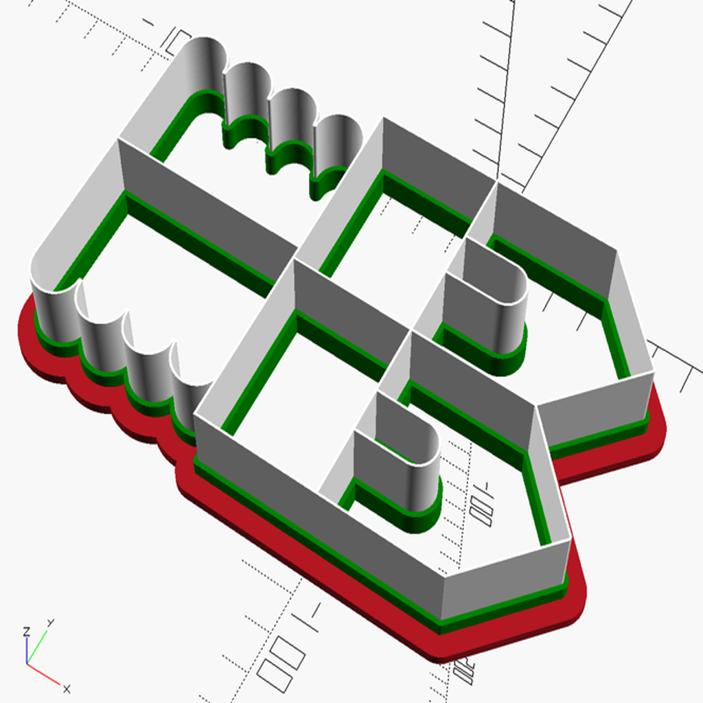 Gingerbread House Cookie Cutter (with OpenSCAD source)