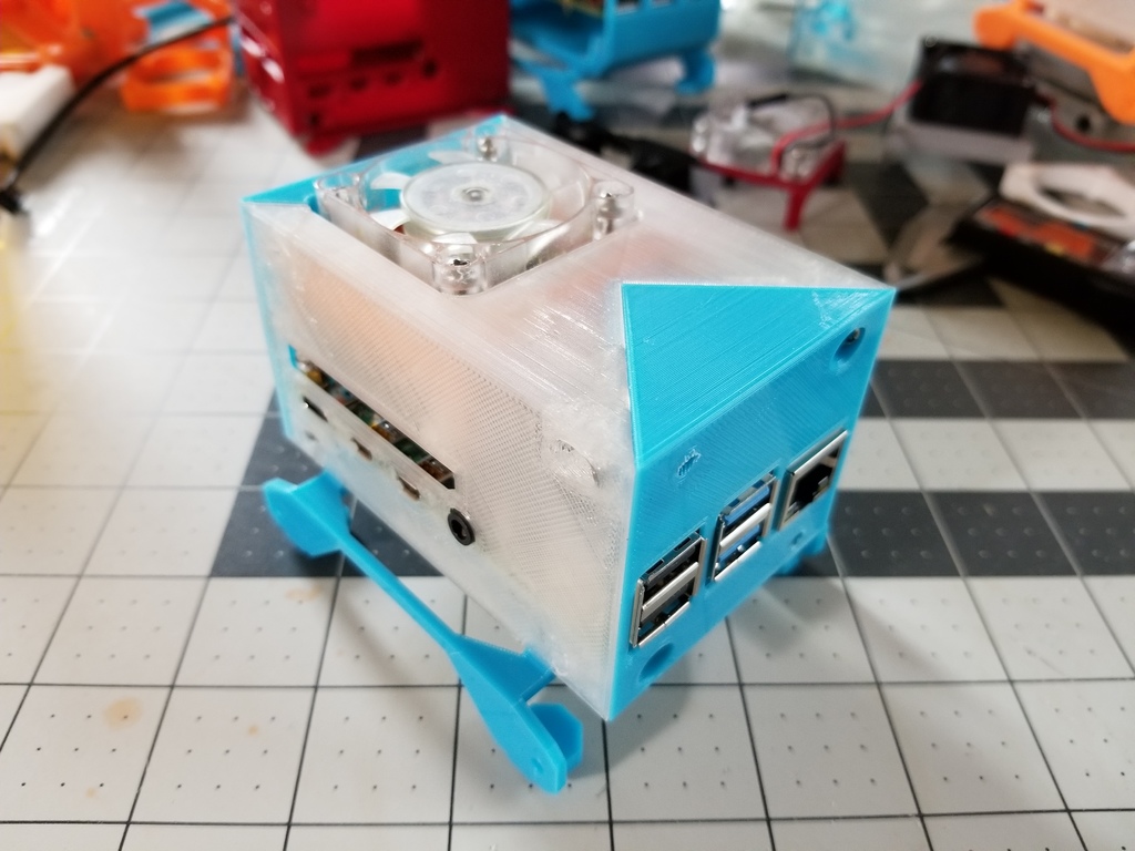 Raspberry Pi 4 Low Profile Ice Tower Cooler Case V1.2