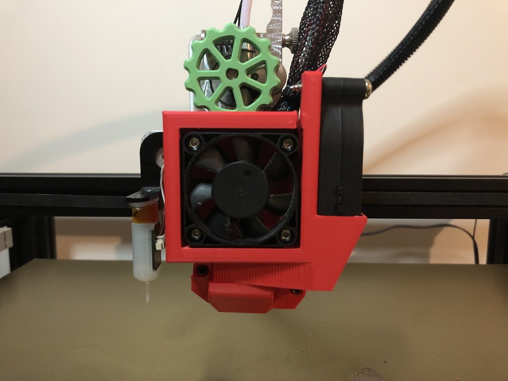 Rodrik fan duct for Creality Ender 3 or 5 plus with Micro Swiss Direct Drive Extruder and BLTouch Metal Mount