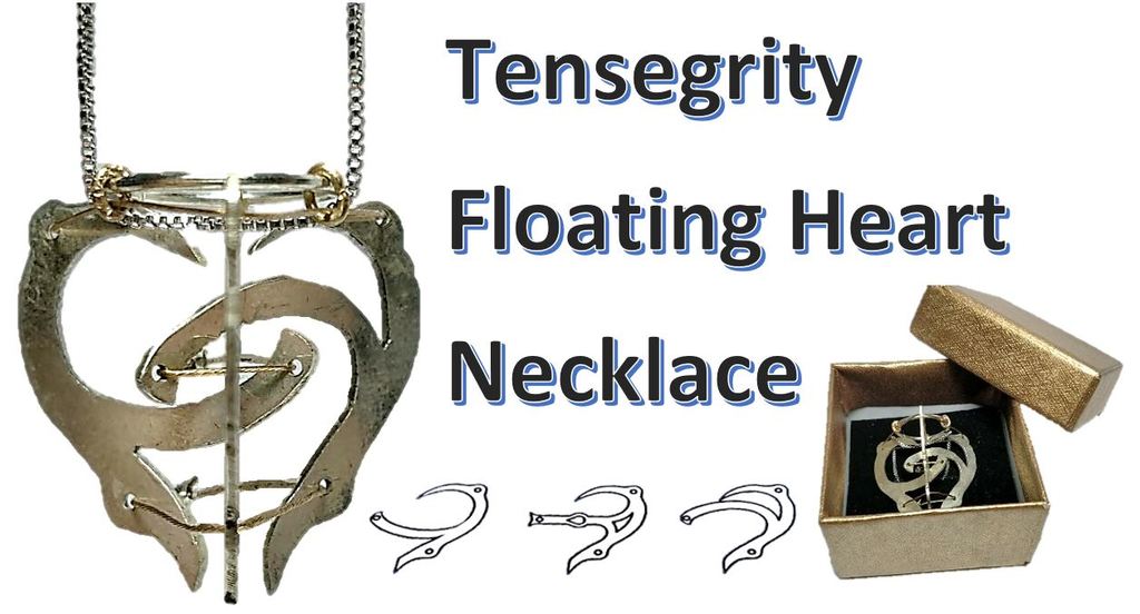 Tensegrity Floating Heart Necklace