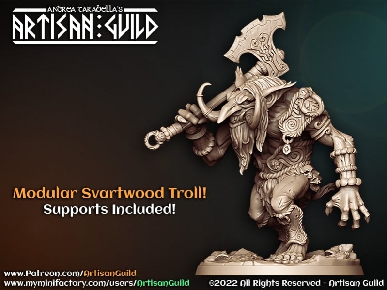 Artisan Guild Patreon "Svartwood Troll" Sample