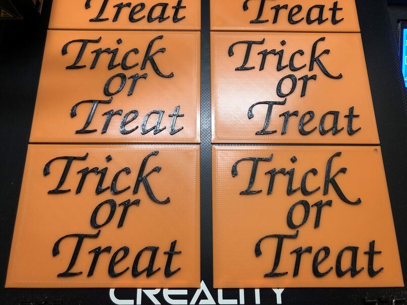 Embossed "Trick or Treat" Sign (Customizable)