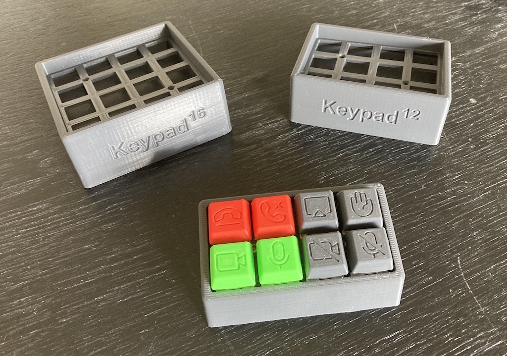Keypad with 8, 12 or 16 switches for Raspi Pico