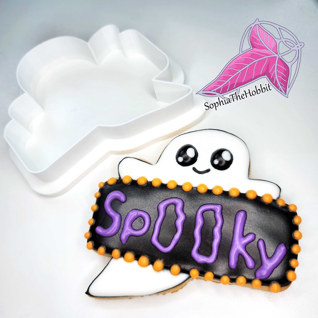 Ghost plaque cookie cutter