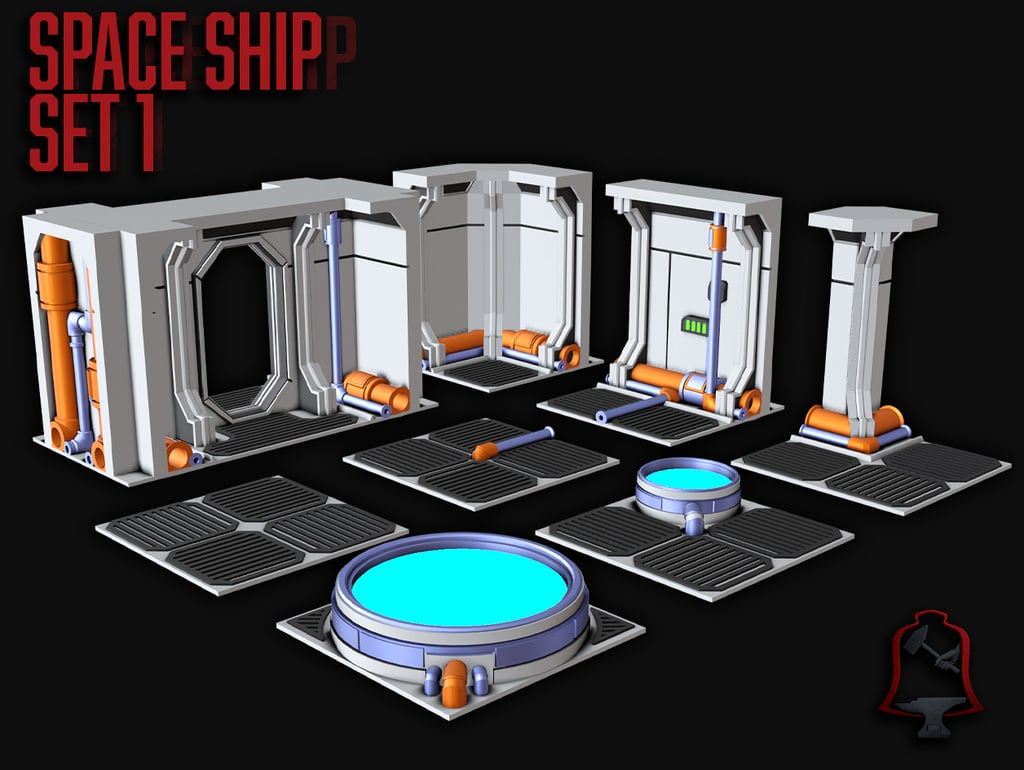 Modular Space Ship/Sci-Fi Corridor Wall Set