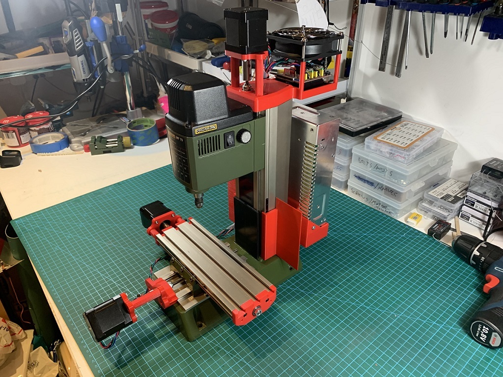 Proxxon MF 70 CNC Conversion with Extended Y axis movement