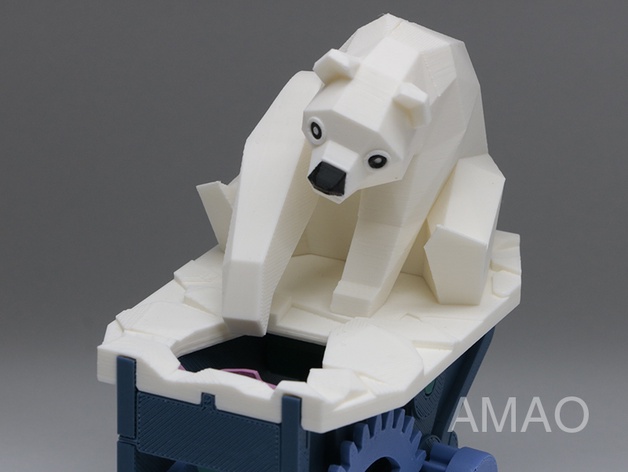 Polar Bear With Seal Automata By Amaochan Thingiverse