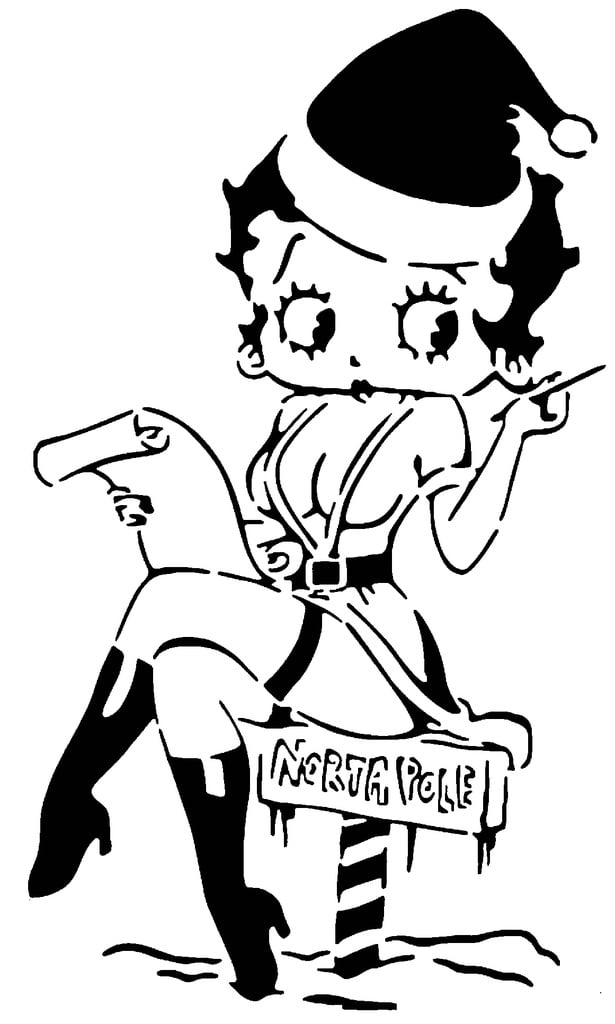 Betty Boop stencil 6
