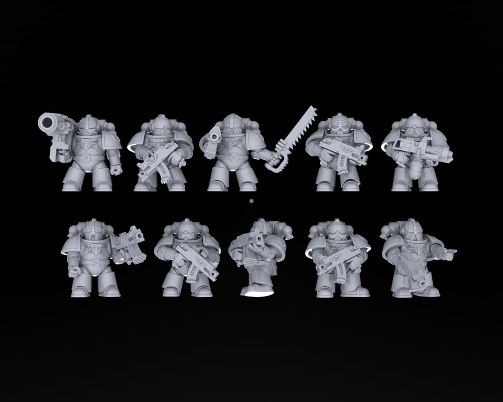 Armoured Space Dwarf Tactical Squad 28mm