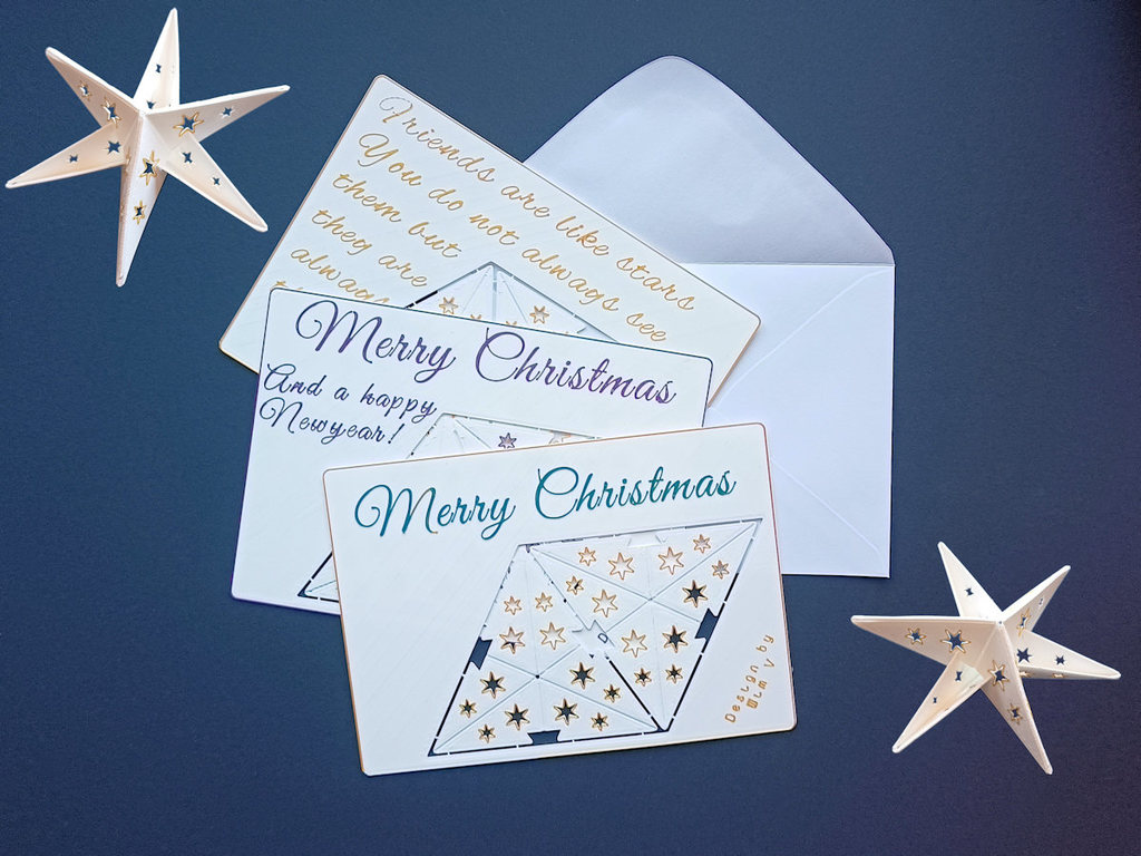Postal Xmas Kitcard (send your wishes in 3d print around the Globe)