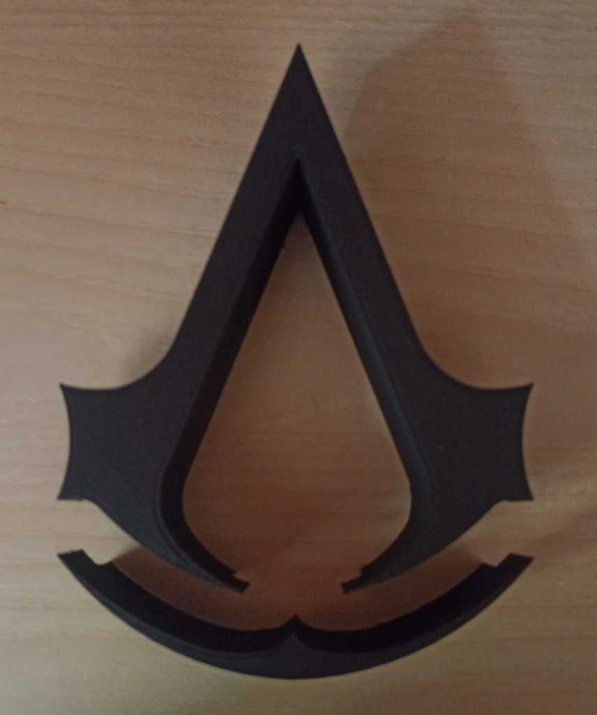 Assassin's creed logo wall art with led support