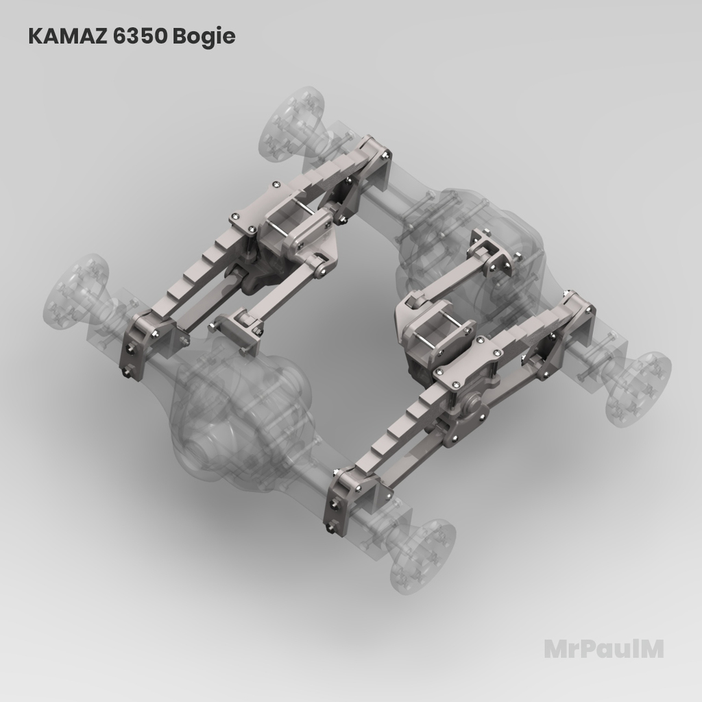 RC TRUCK 8x8 KAMAZ 6350 3D: BOGIE