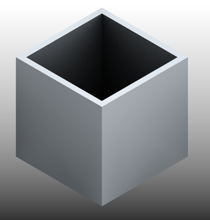 Testing Hollow Cube 20x20x20mm