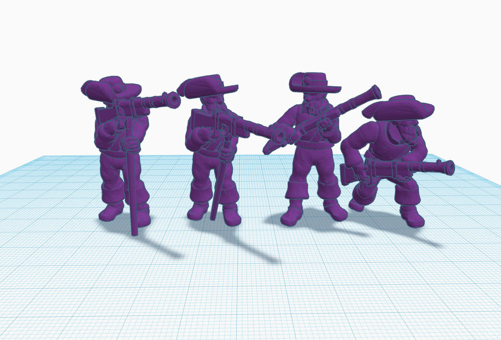 Heroscape: Musketeer 4 (All Poses)
