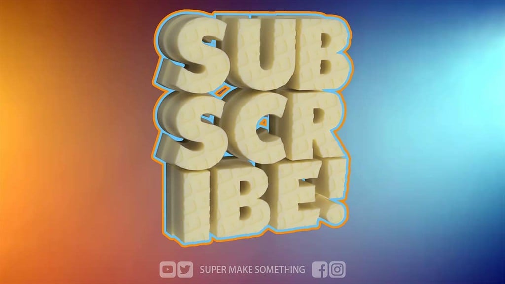 Embossed YouTube Subscribe Logo