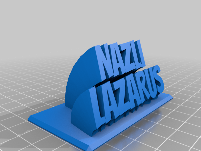 My Customized Sweeping 2-line name plate (text)NAZ L