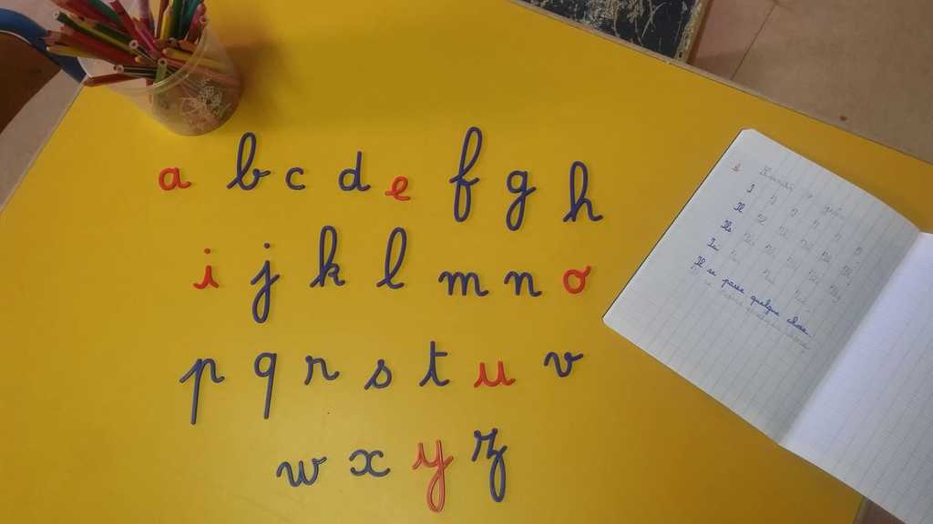 Alphabet mobile de lettres cursives Montessori / Cursive Letter Moveable 