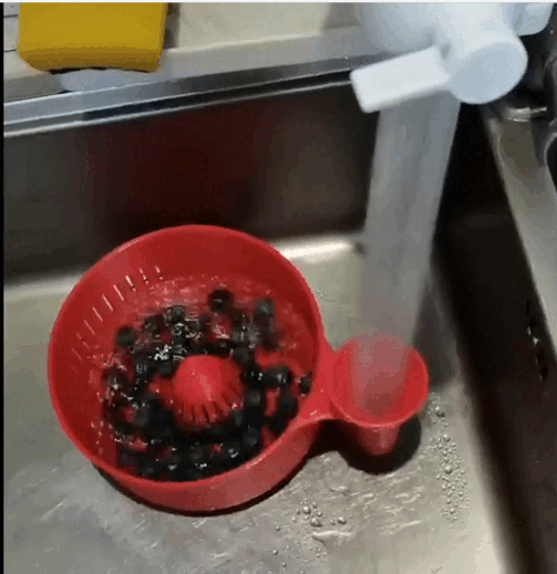 Automatic fruit and vegetable washing basin