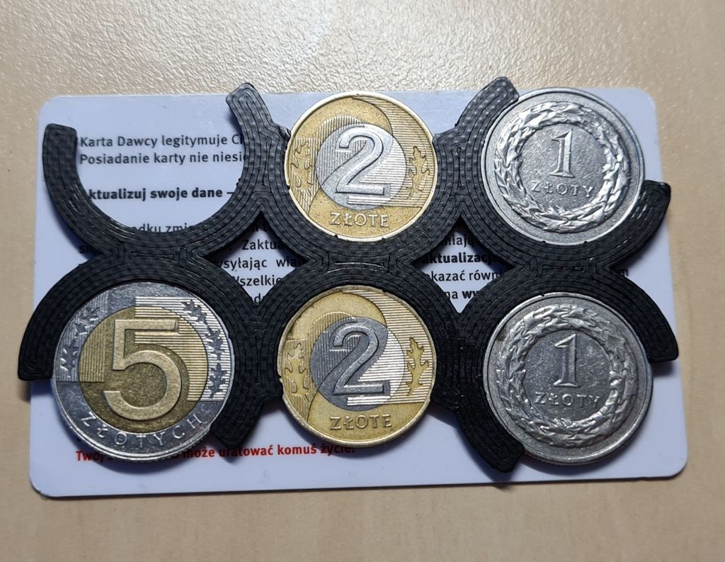 Perfect Card Change Coin Holder - Polish coins