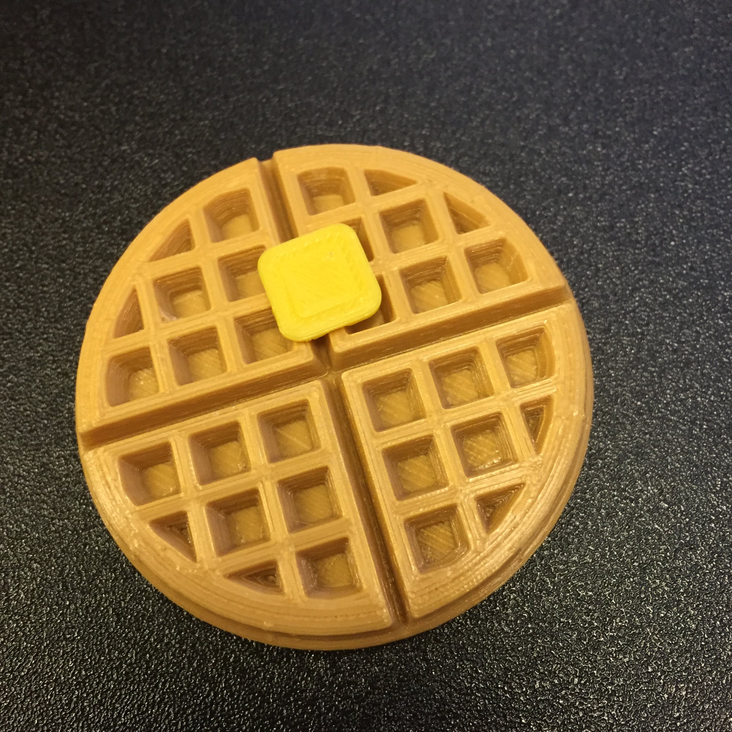 Waffle with butter