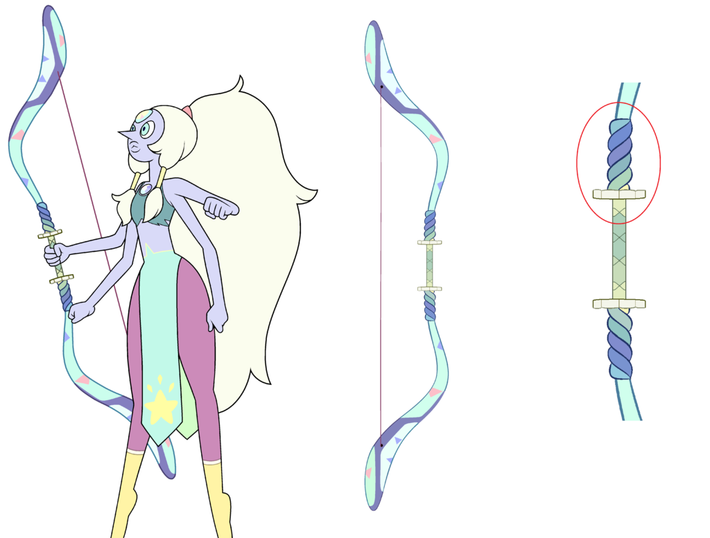 Steven Universe - Opal's bow parts