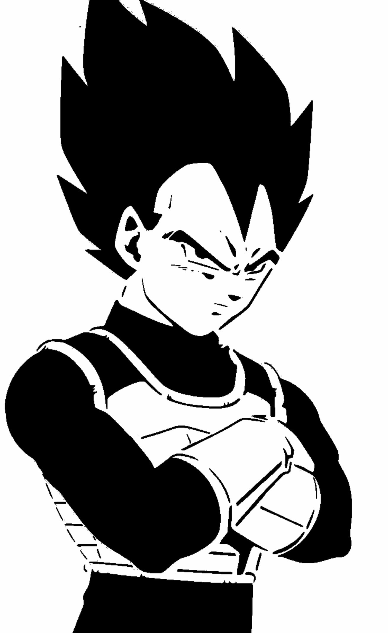 Vegeta stencil